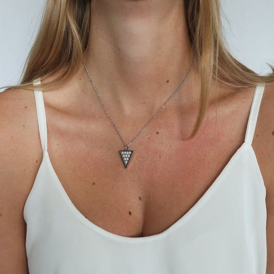 Ketting met glitter driehoek