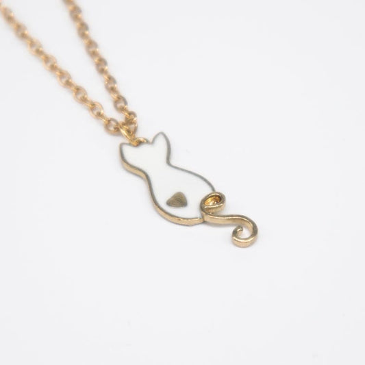 Gouden ketting met kat